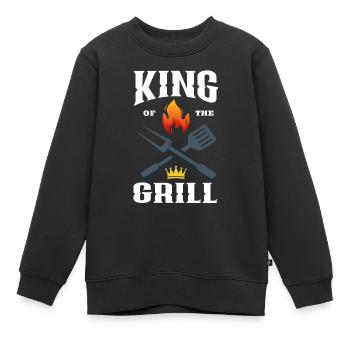 Cadeau de cuisine drôle de chef de barbecue - Sweat Premium enfant bio - noir - Devant - AI Model Kid Female (0cm)