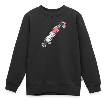 Syringe design for people who are in the hospital - Kids Premium Organic Sweatshirt - black - Front - AI Model Kid Female (0cm)
