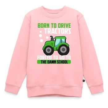 Tracteur agriculture agriculteur machines agricoles arable - Sweat Premium enfant bio - rose - Devant - AI Model Kid Female (0cm)