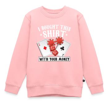 poker - Kids Premium Organic Sweatshirt - rose - Front - AI Model Kid Female (0cm)