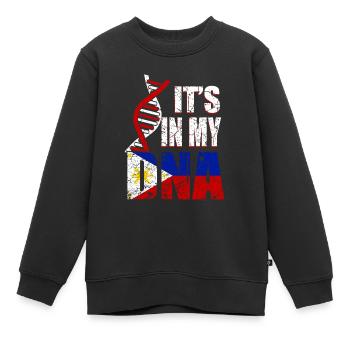 Philippinische DNA - Kinder Premium Organic Sweatshirt - Schwarz - Vorne - AI Model Kid Female (0cm)