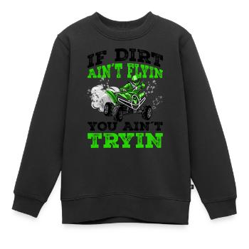 Quad - Kids Premium Organic Sweatshirt - black - Front - AI Model Kid Female (0cm)