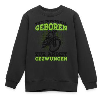 Downhill - Kinder Premium Organic Sweatshirt - Schwarz - Vorne - AI Model Kid Female (0cm)