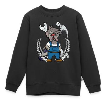 Werkzeug Mechaniker Werkstatt Berufe Job - Kinder Premium Organic Sweatshirt - Schwarz - Vorne - AI Model Kid Female (0cm)