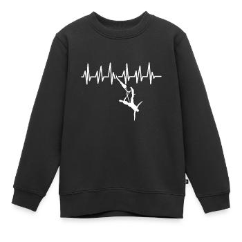 Bungee Jumping Extremsport Adrenalin - Kinder Premium Organic Sweatshirt - Schwarz - Vorne - AI Model Kid Female (0cm)