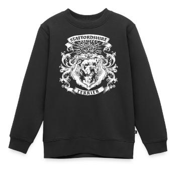 Staffordshire Terrier - Kinder Premium Organic Sweatshirt - Schwarz - Vorne - AI Model Kid Female (0cm)