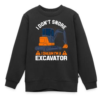 Bagger Straßenbau - Kinder Premium Organic Sweatshirt - Schwarz - Vorne - AI Model Kid Female (0cm)