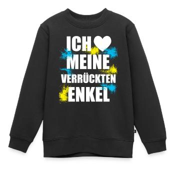 Liebe - Enkel - Kinder Premium Organic Sweatshirt - Schwarz - Vorne - AI Model Kid Female (0cm)