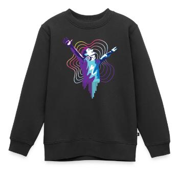 Trance DJ Man Design für Trance-Musik-Fans - Kinder Premium Organic Sweatshirt - Schwarz - Vorne - AI Model Kid Female (0cm)