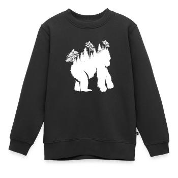 Conception de forêt de gorilles pour les amoureux de la nature - Sweat Premium enfant bio - noir - Devant - AI Model Kid Female (0cm)