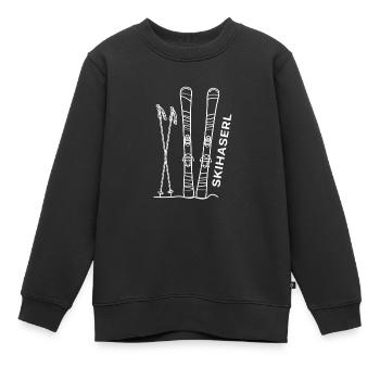 Skihaserl Ski vacances Hiver Sport Femmes Cadeau - Sweat Premium enfant bio - noir - Devant - AI Model Kid Female (0cm)