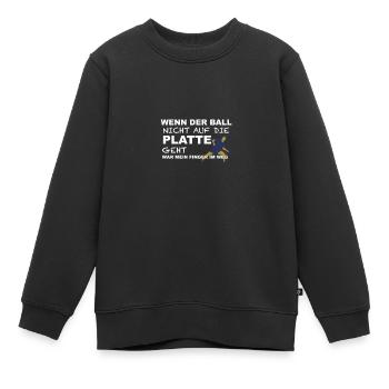 Tischtennisspruch Tischtennisspiel Finger - Kinder Premium Organic Sweatshirt - Schwarz - Vorne - AI Model Kid Female (0cm)