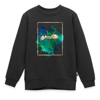 Ameise - Kinder Premium Organic Sweatshirt - Schwarz - Vorne - AI Model Kid Female (0cm)