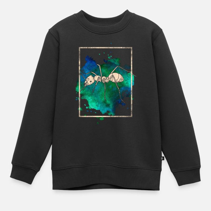 Ameise - Kinder Premium Organic Sweatshirt - Schwarz