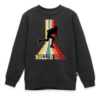 Rollschuhe - Kinder Premium Organic Sweatshirt - Schwarz - Vorne - AI Model Kid Female (0cm)