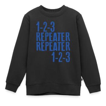Repeater - Lied - Kinder Premium Organic Sweatshirt - Schwarz - Vorne - AI Model Kid Female (0cm)