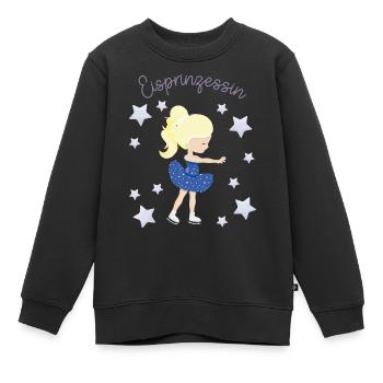Princesse de glace - Sweat Premium enfant bio - noir - Devant - AI Model Kid Female (0cm)