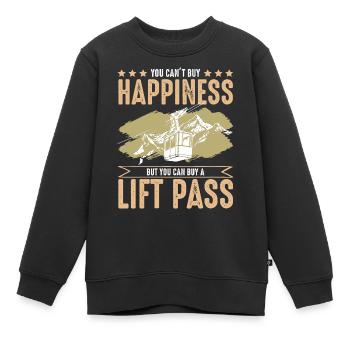 ski ski remontée mécanique - Sweat Premium enfant bio - noir - Devant - AI Model Kid Female (0cm)