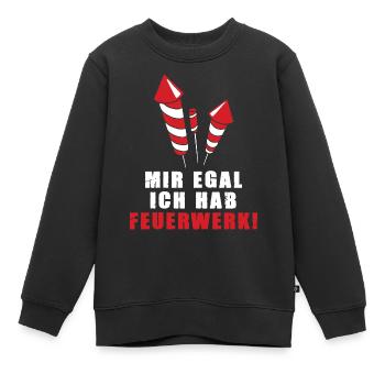 Pyro hat Silvester Feuerwerk Pyrotechnik Silvester - Kinder Premium Organic Sweatshirt - Schwarz - Vorne - AI Model Kid Female (0cm)