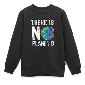Il n'y a pas de planète B pour sauver la planète durable - Sweat Premium enfant bio - noir - Devant - AI Model Kid Female (0cm)