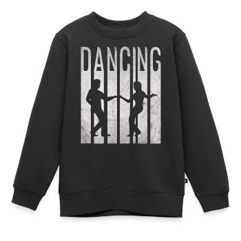 Dancing Disco Fox Boogie Woogie Tanzen Tanzpaar - Kinder Premium Organic Sweatshirt - Schwarz - Vorne - AI Model Kid Female (0cm)