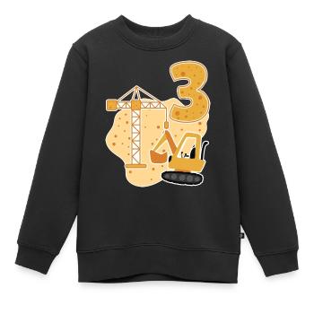 3e cadeau d'anniversaire - Sweat Premium enfant bio - noir - Devant - AI Model Kid Female (0cm)