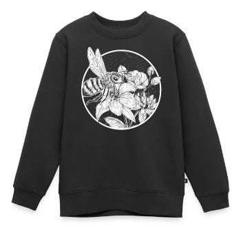 Abeille apiconne Hummel Zeidler miel cadeau d’abeille - Sweat Premium enfant bio - noir - Devant - AI Model Kid Female (0cm)