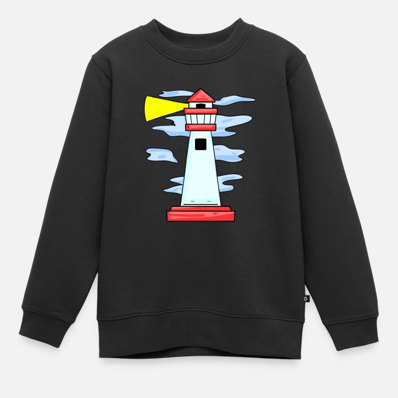 phare - Sweat Premium enfant bio - noir