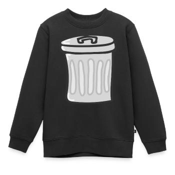 Trash - Kids Premium Organic Sweatshirt - black - Front - AI Model Kid Female (0cm)