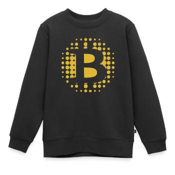 Buy Bitcoin - Bitcoin - Kids Premium Organic Sweatshirt - black - Front - AI Model Kid Female (0cm)