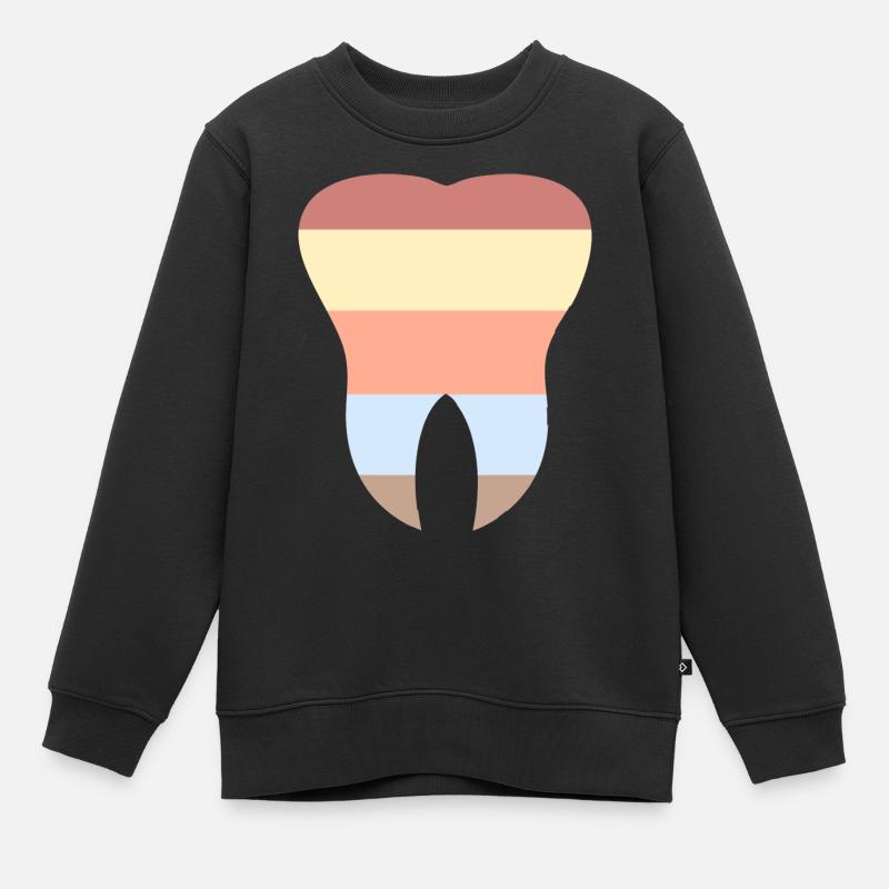Der Zahn - Kinder Premium Organic Sweatshirt - Schwarz