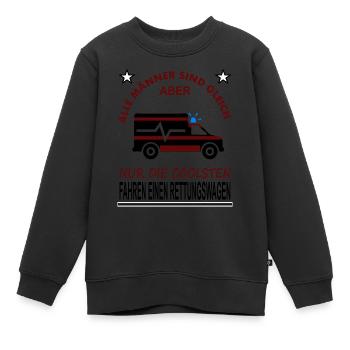 Rettungswagen erste Hilfe Rettungssanitäter sos - Kinder Premium Organic Sweatshirt - Schwarz - Vorne - AI Model Kid Female (0cm)