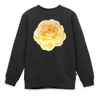 Rose Fleur - Sweat Premium enfant bio - noir - Devant - AI Model Kid Female (0cm)