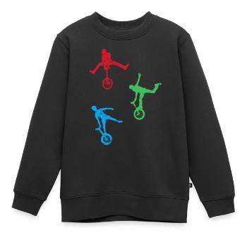 Einrad - Kinder Premium Organic Sweatshirt - Schwarz - Vorne - AI Model Kid Female (0cm)