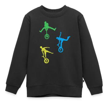 Einrad - Kinder Premium Organic Sweatshirt - Schwarz - Vorne - AI Model Kid Female (0cm)