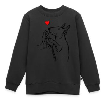 Bullterrier - Kinder Premium Organic Sweatshirt - Schwarz - Vorne - AI Model Kid Female (0cm)