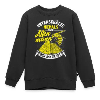 Imker Retner Opa Geschenk Biene Nektar Honig Wespe - Kinder Premium Organic Sweatshirt - Schwarz - Vorne - AI Model Kid Female (0cm)