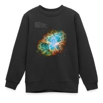 Crab Nebula - Kids Premium Organic Sweatshirt - black - Front - AI Model Kid Female (0cm)