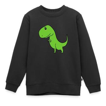 Dinosaures - Sweat Premium enfant bio - noir - Devant - AI Model Kid Female (0cm)