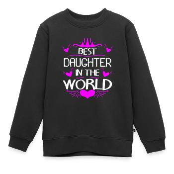 Meilleure fille du monde - Sweat Premium enfant bio - noir - Devant - AI Model Kid Female (0cm)