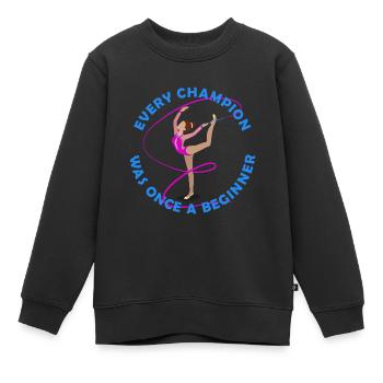 Gymnastique rythmique - Sweat Premium enfant bio - noir - Devant - AI Model Kid Female (0cm)