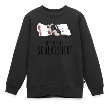 Kuh - Kinder Premium Organic Sweatshirt - Schwarz - Vorne - AI Model Kid Female (0cm)