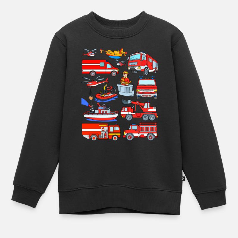 Children's Fire Brigade - Kids Premium Organic Sweatshirt - black