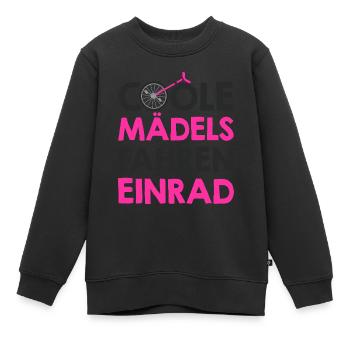 Einrad - Kinder Premium Organic Sweatshirt - Schwarz - Vorne - AI Model Kid Female (0cm)