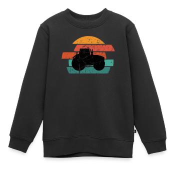Tractor Farmer Trecker Farm Farm Farm Farm Yard - Kids Premium Organic Sweatshirt - black - Front - AI Model Kid Female (0cm)