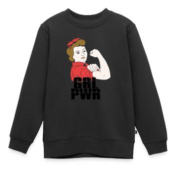 Feministin Feminismus Emanzipation Geschenk - Kinder Premium Organic Sweatshirt - Schwarz - Vorne - AI Model Kid Female (0cm)
