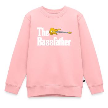 Bass guitare bassiste guitariste cadeau instrument - Sweat Premium enfant bio - rose - Devant - AI Model Kid Female (0cm)