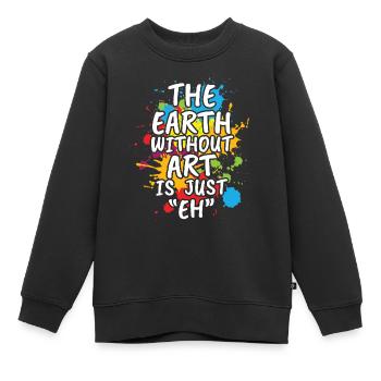La Terre Sans-100 - Sweat Premium enfant bio - noir - Devant - AI Model Kid Female (0cm)
