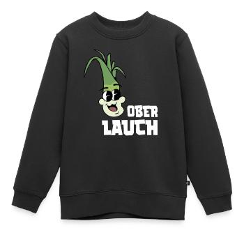Ober Lauch - Fitness Gym Lauch Witz - Kinder Premium Organic Sweatshirt - Schwarz - Vorne - AI Model Kid Female (0cm)