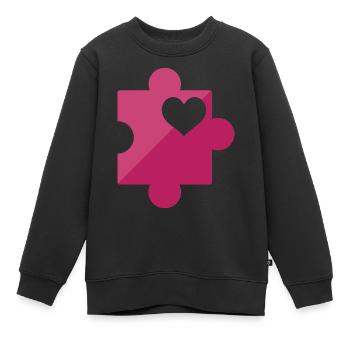 Autismus-Bewusstsein - Kinder Premium Organic Sweatshirt - Schwarz - Vorne - AI Model Kid Female (0cm)